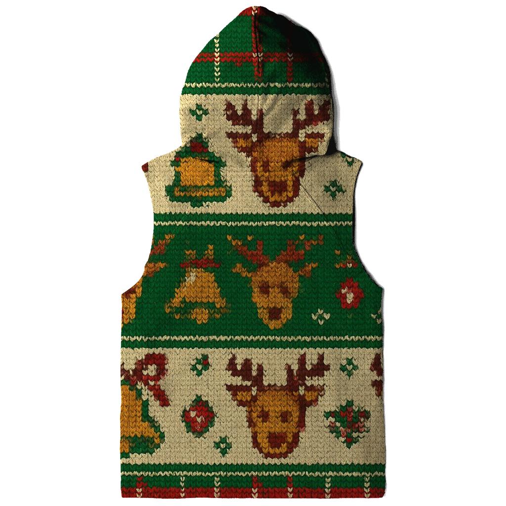 Tinsel Tartan Reindeer Patchwork Design graphic hoodies