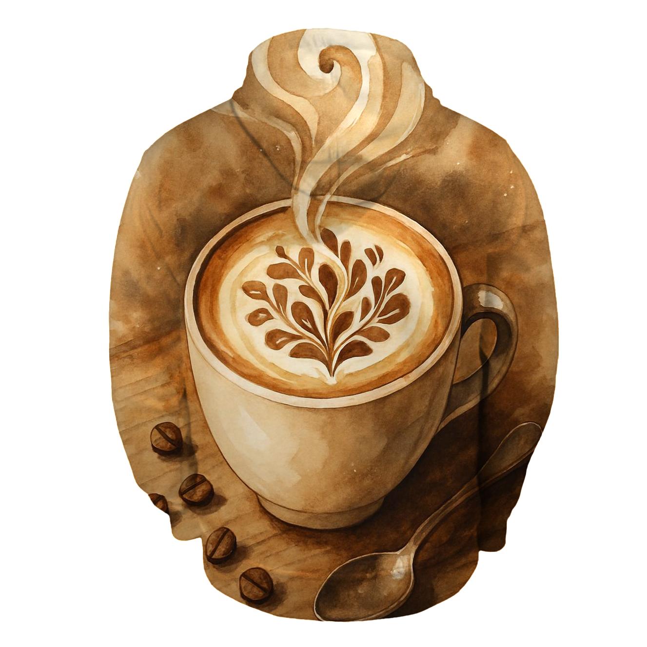 Latte Bloom Swirl custom hoodies