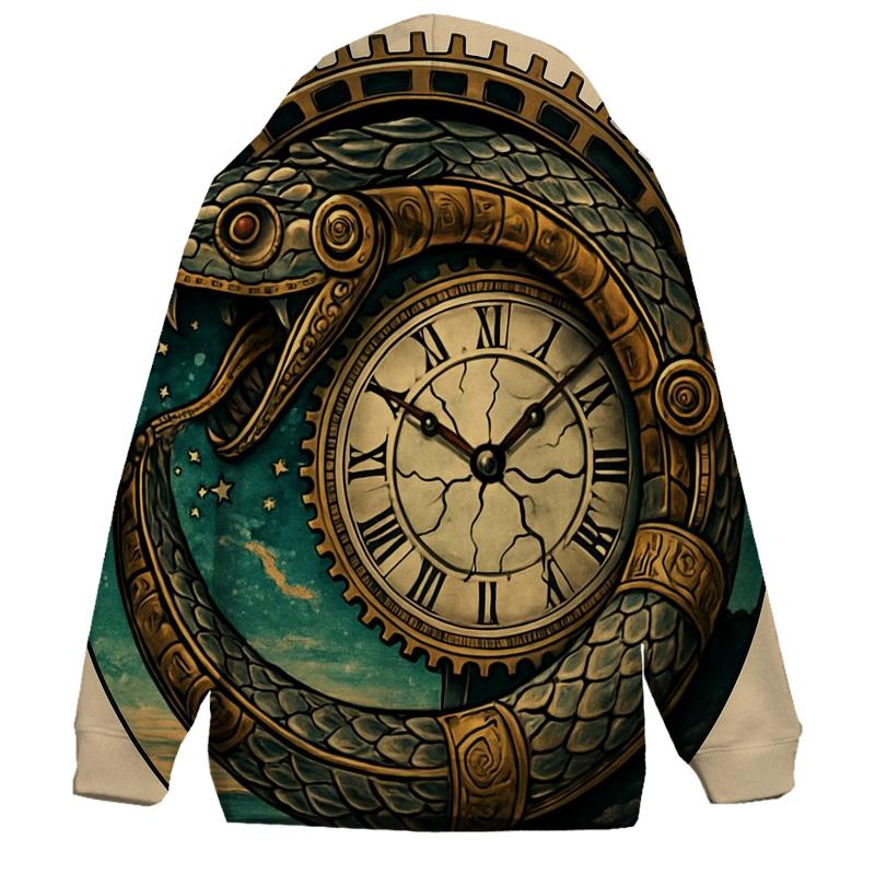 Ouroboros Clockwork Serpent zip-up hoodies