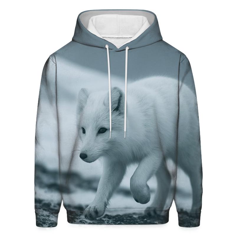 Glacial Edge Stalker — Arctic Fox embroidered hoodies