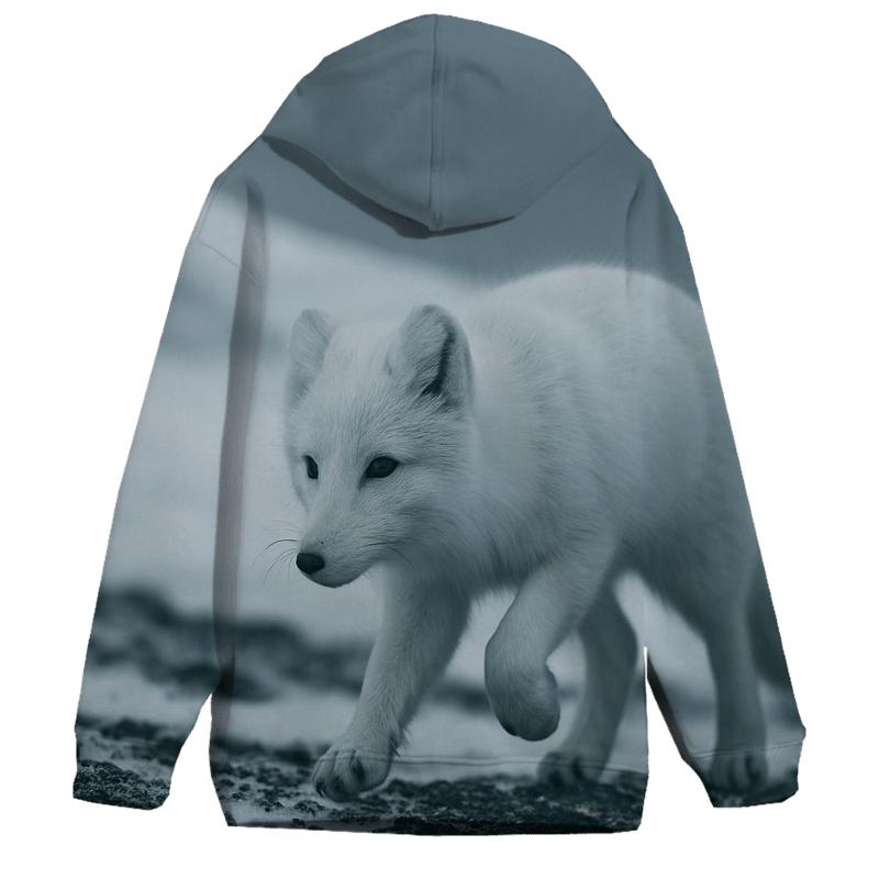 Glacial Edge Stalker — Arctic Fox embroidered hoodies