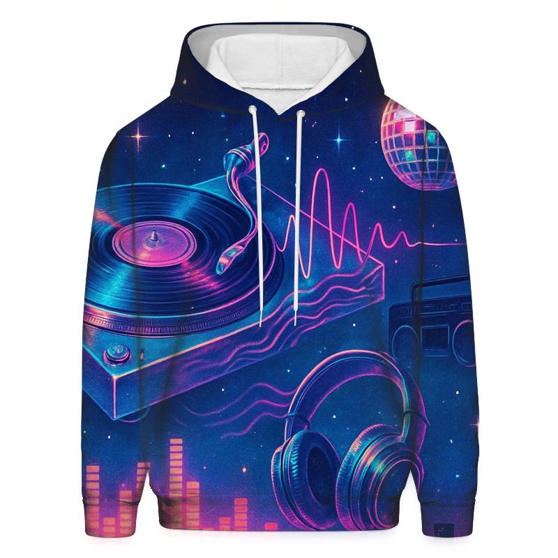 Cosmic Turntable premium hoodies
