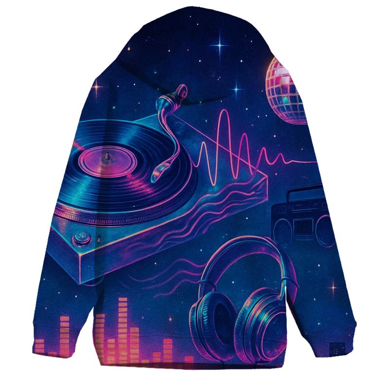 Cosmic Turntable premium hoodies