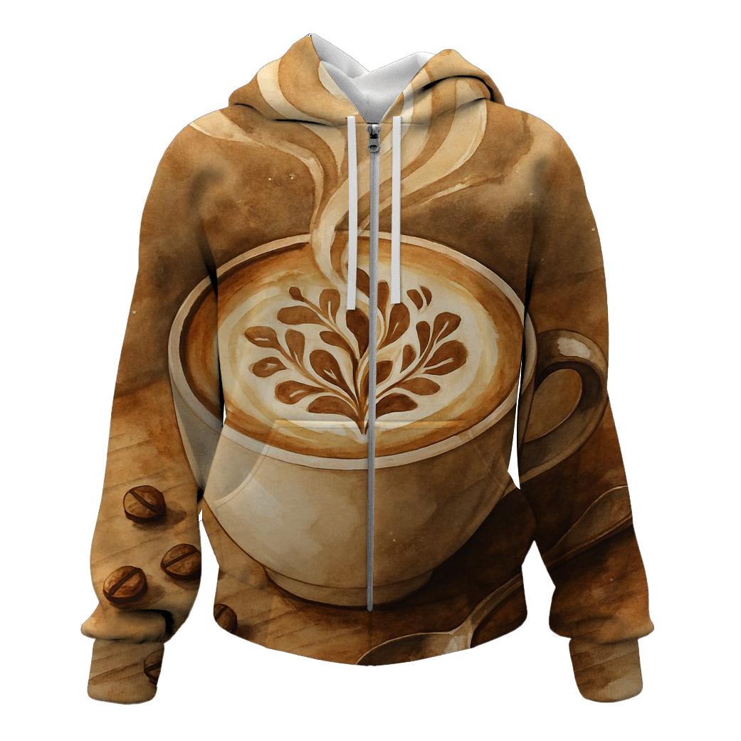 Latte Bloom Swirl hoodie styles