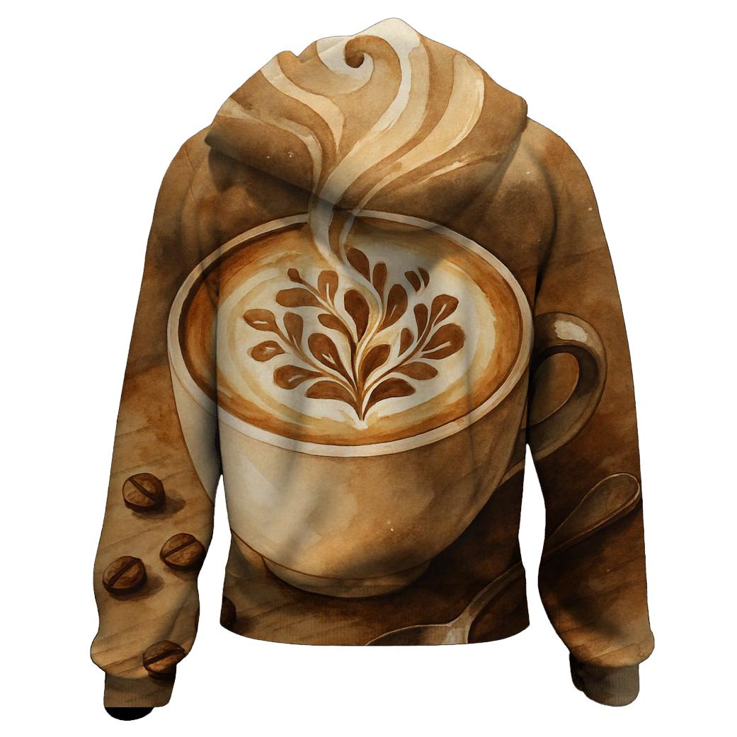 Latte Bloom Swirl hoodie styles
