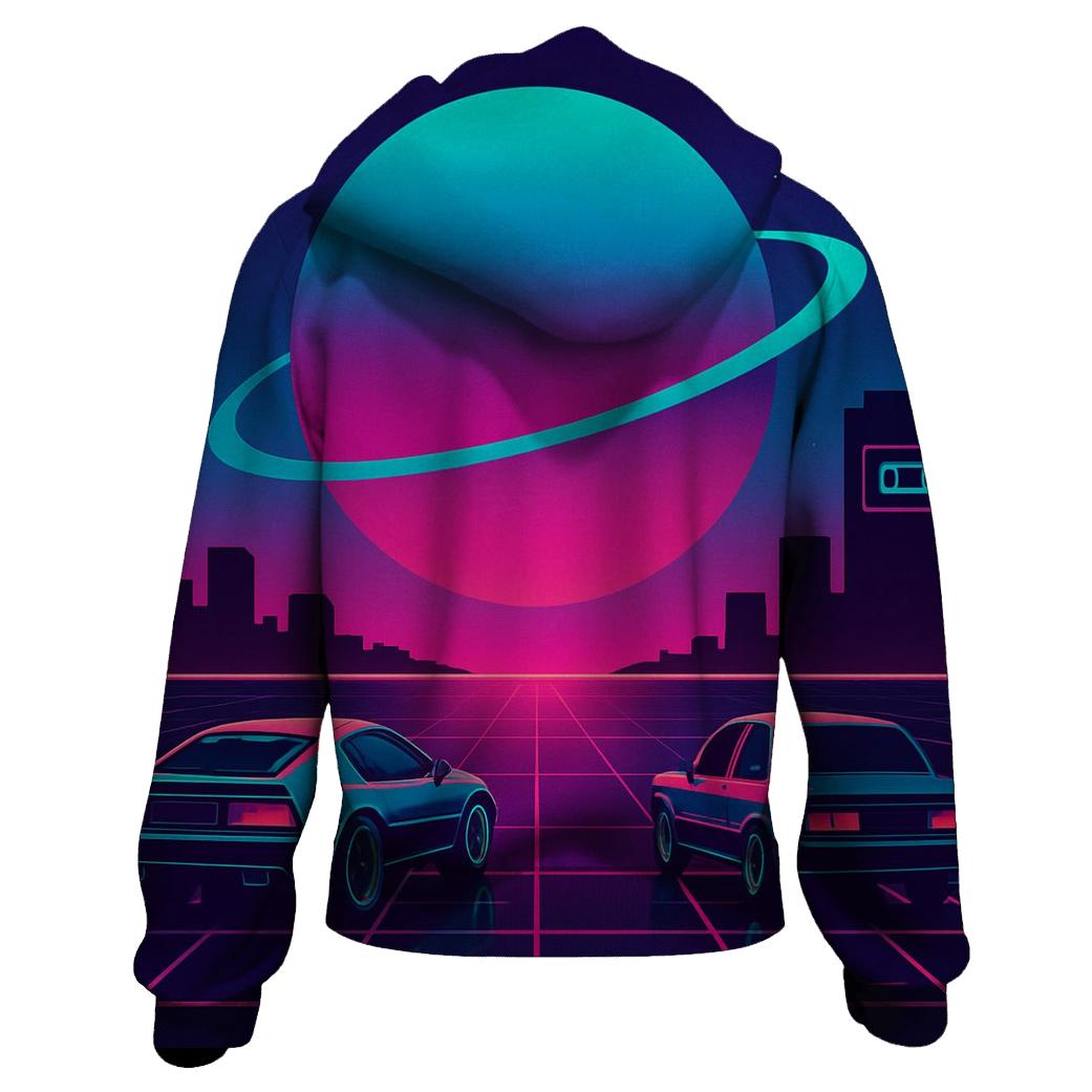 Neon Cosmos Skyline hoodie designs