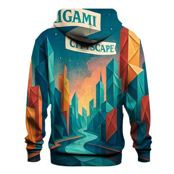 Chromatic Origami City embroidered hoodies