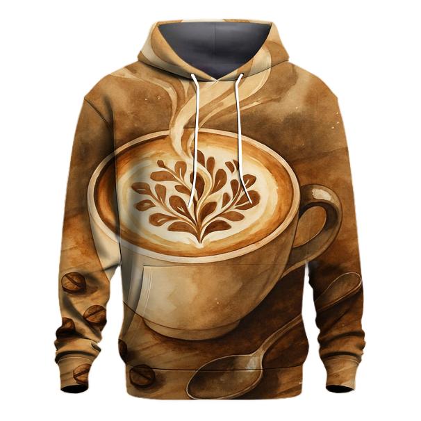 Latte Bloom Swirl designer hoodies