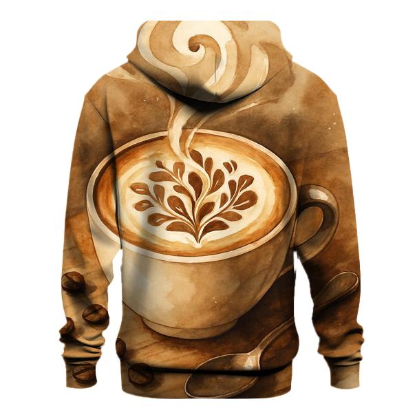 Latte Bloom Swirl designer hoodies