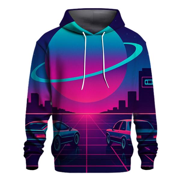 Neon Cosmos Skyline heavyweight hoodies