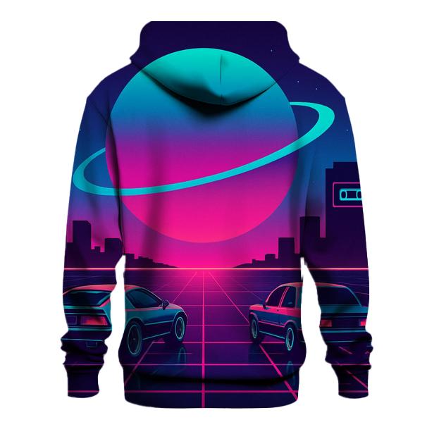 Neon Cosmos Skyline heavyweight hoodies