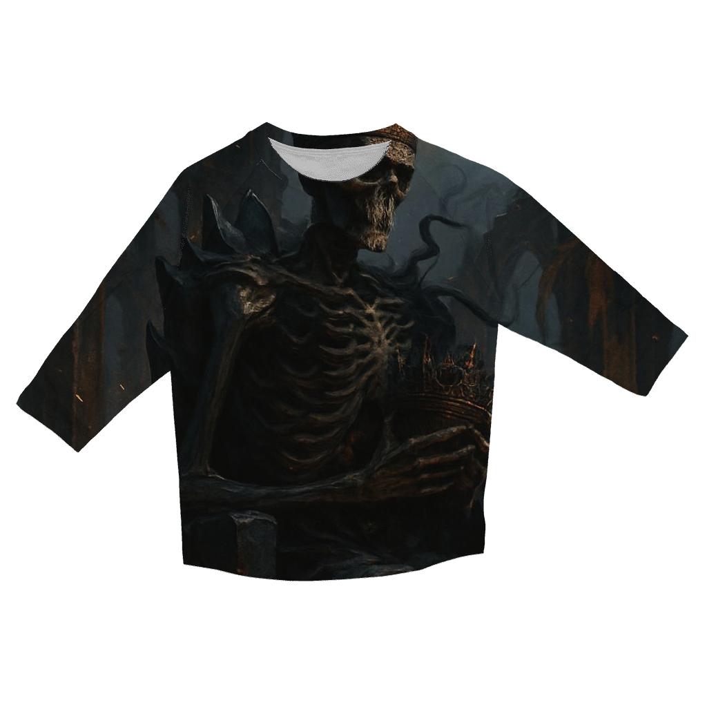 Ashen Throne Of The Skeleton King designer 3/4 sleeve blouses