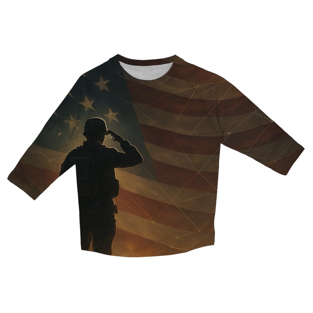 Dawn Sentinel Flag custom 3/4 sleeve shirts