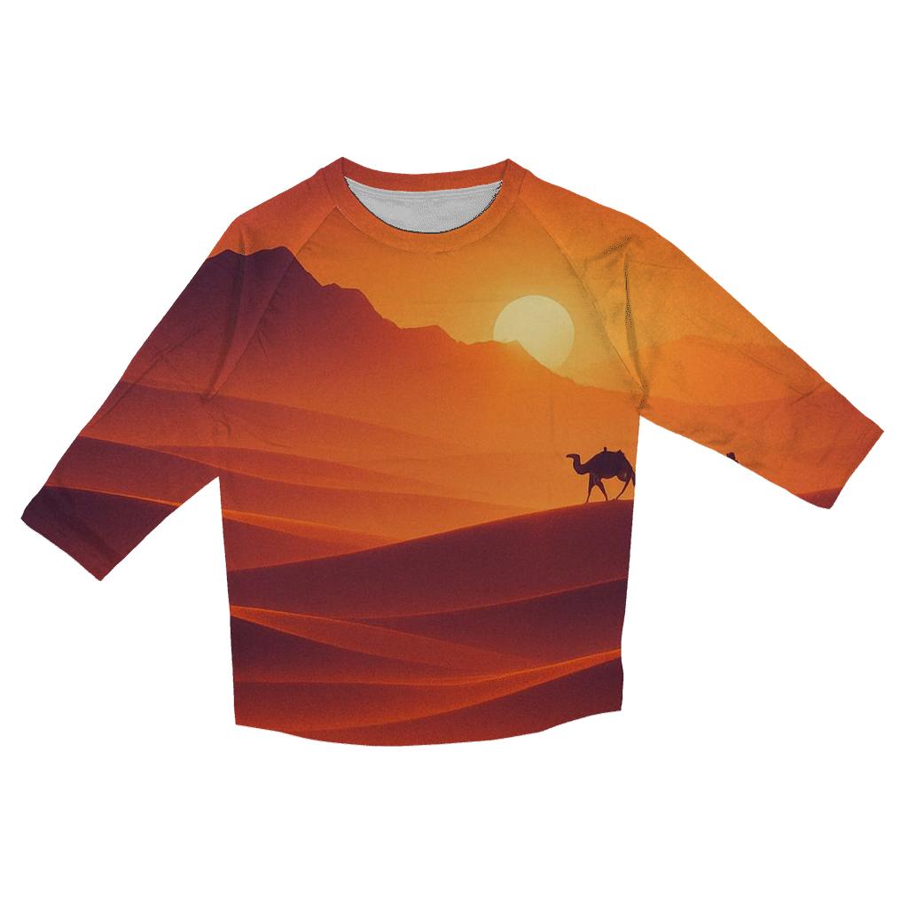 Desert Ribbon Dusk trendy 3/4 sleeve tops