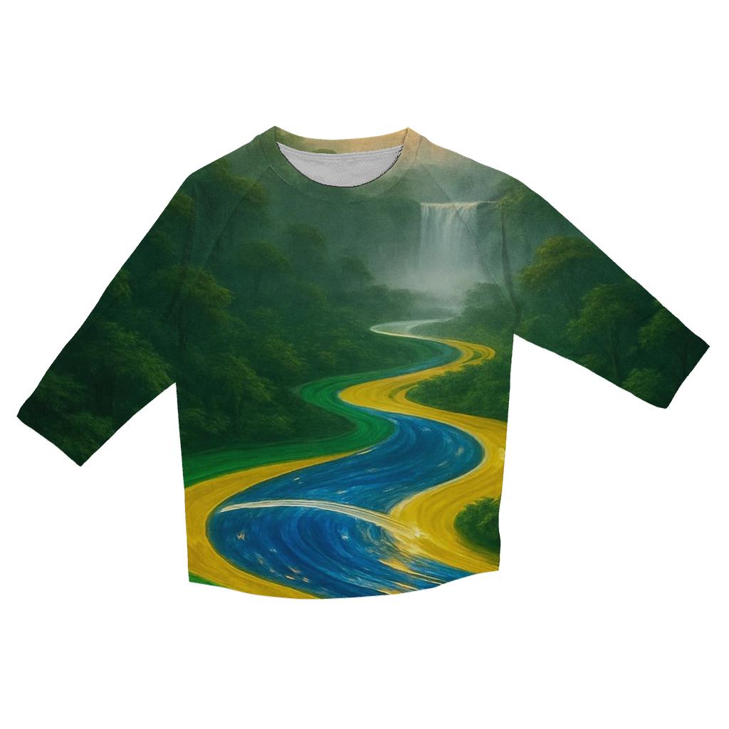 Amazon Ribbon casual three quarter sleeve shirts