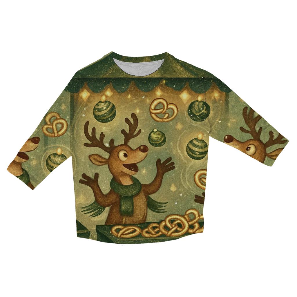 Reindeer Night Market Ruckus personalized 3/4 sleeve tees