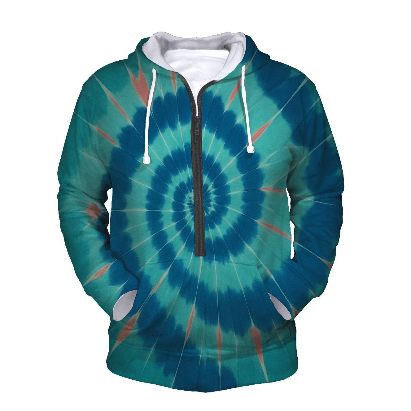 Nebula Spiral Itajime printed hoodies