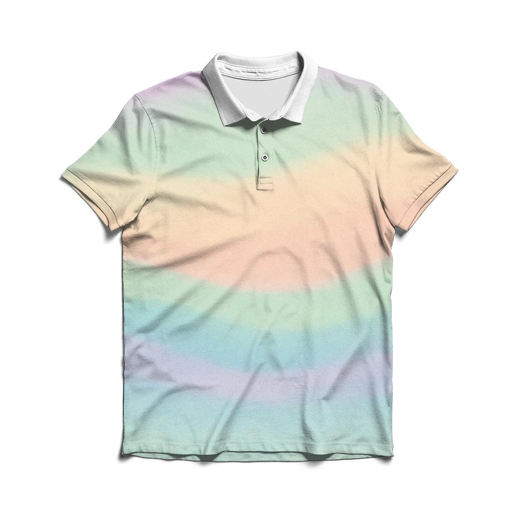 Pastel Drift Field personalized polo shirts