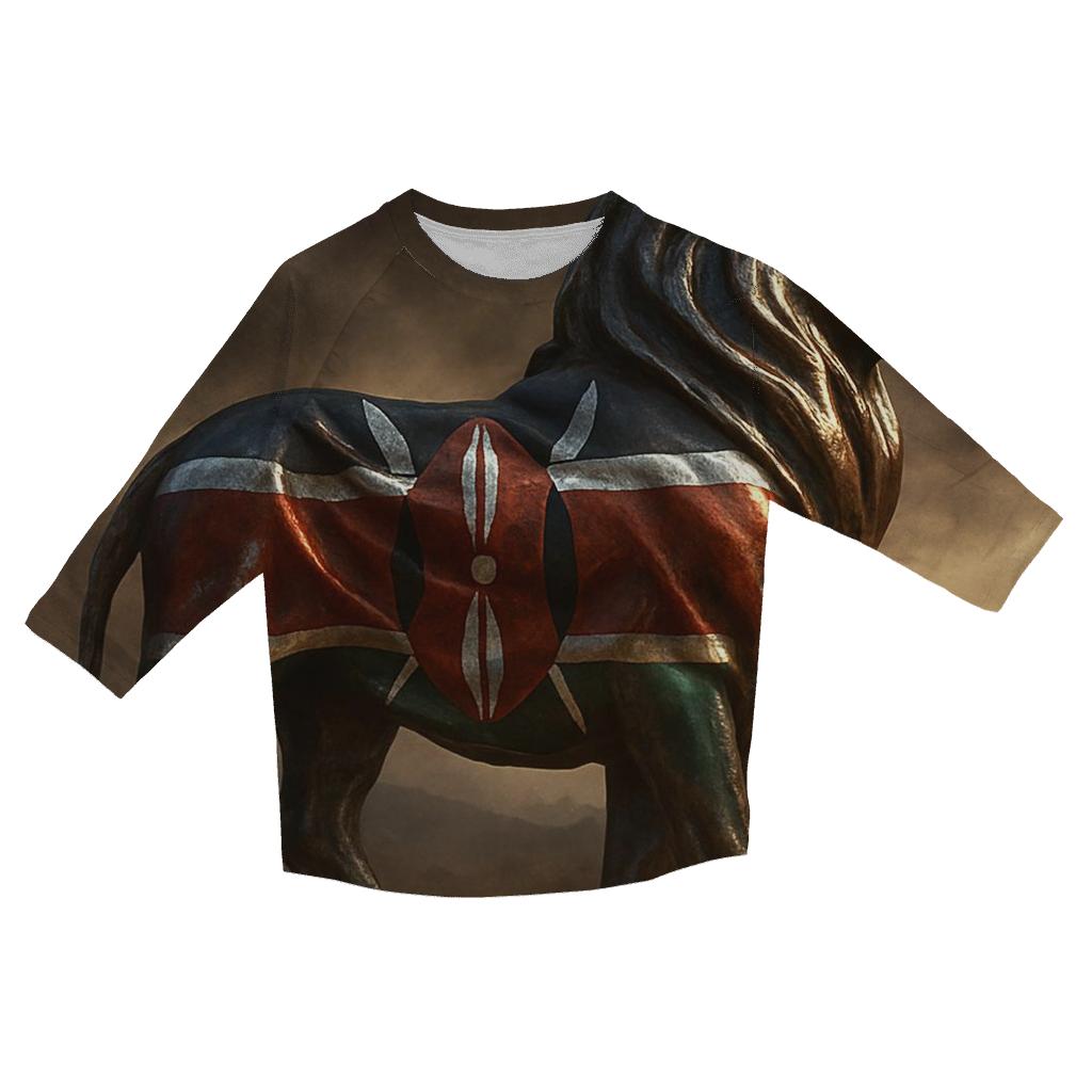 Savannah Banner printed three quarter sleeve shirts