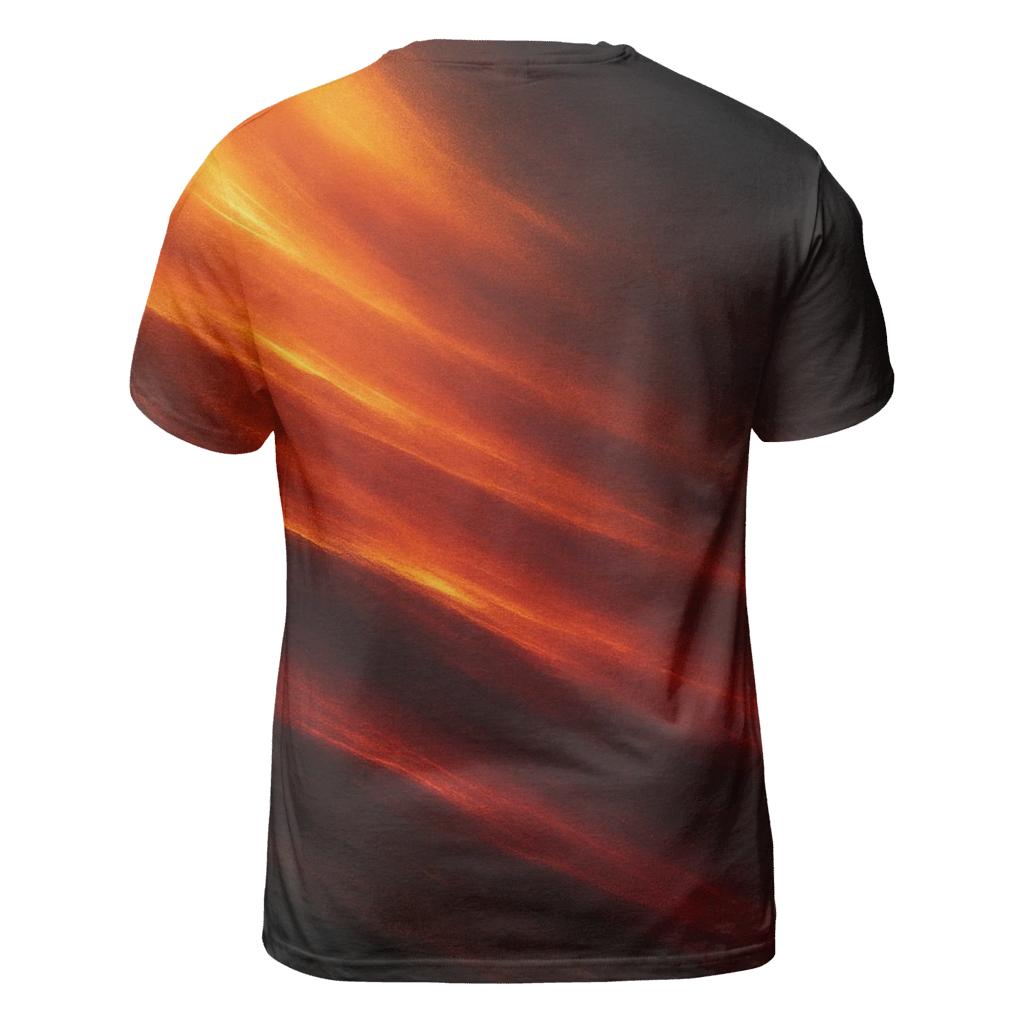 Molten Cascade vibrant all-over design tees