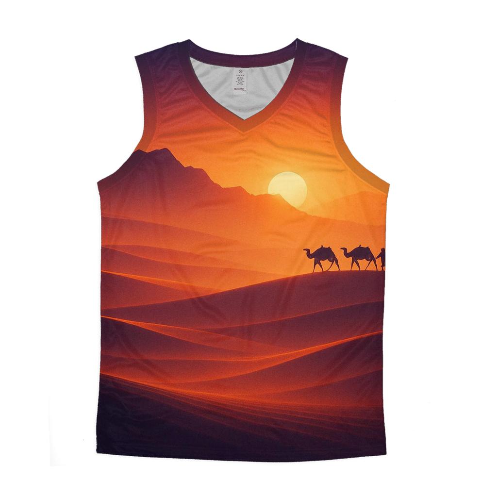 Desert Ribbon Dusk personalized athletic tanks