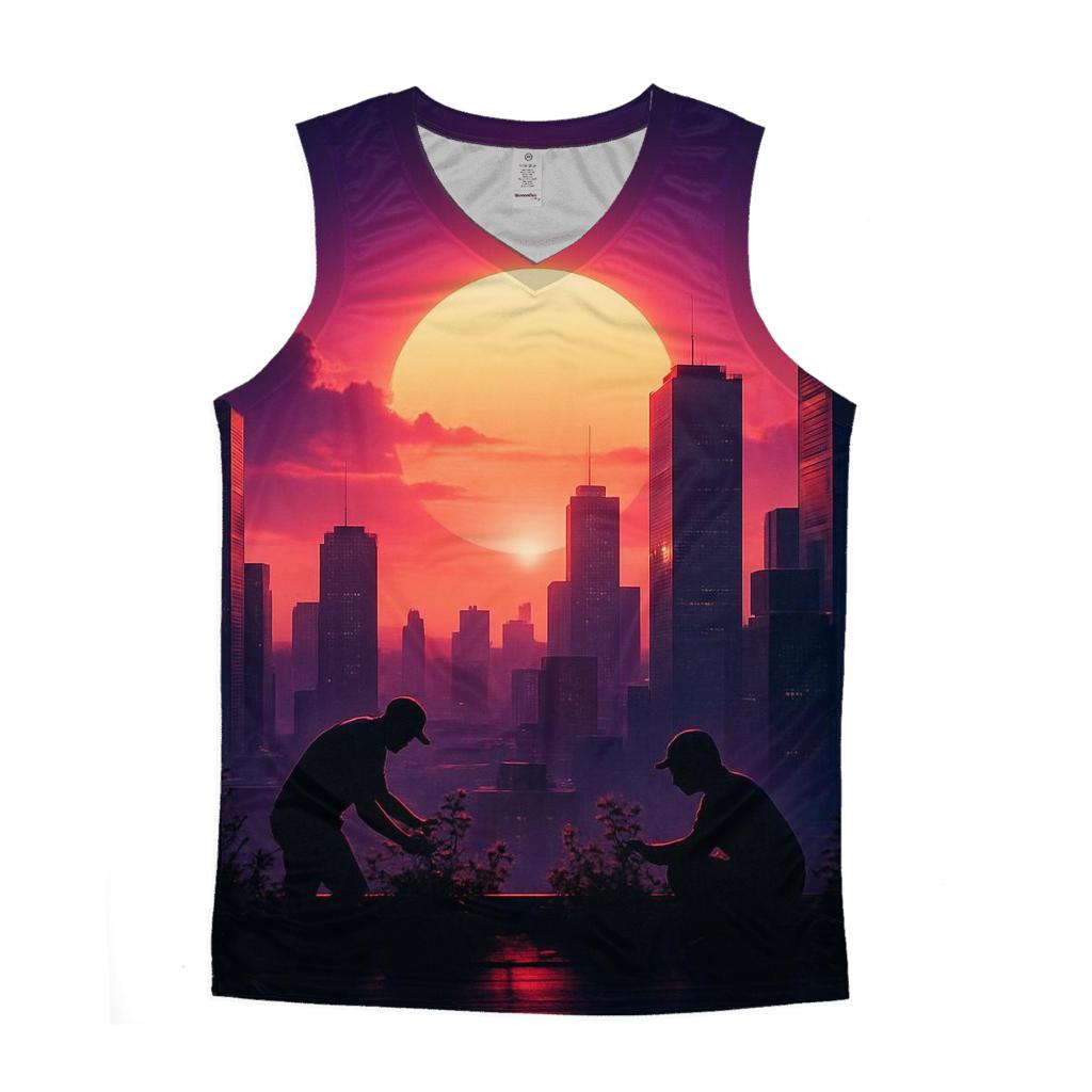 City Halo Golden Hour stylish racerback tanks
