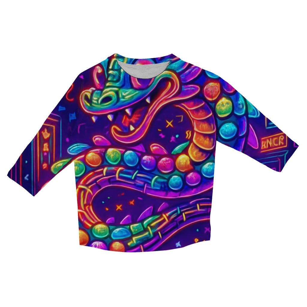 Candy Circuit Dragon designer 3/4 sleeve blouses