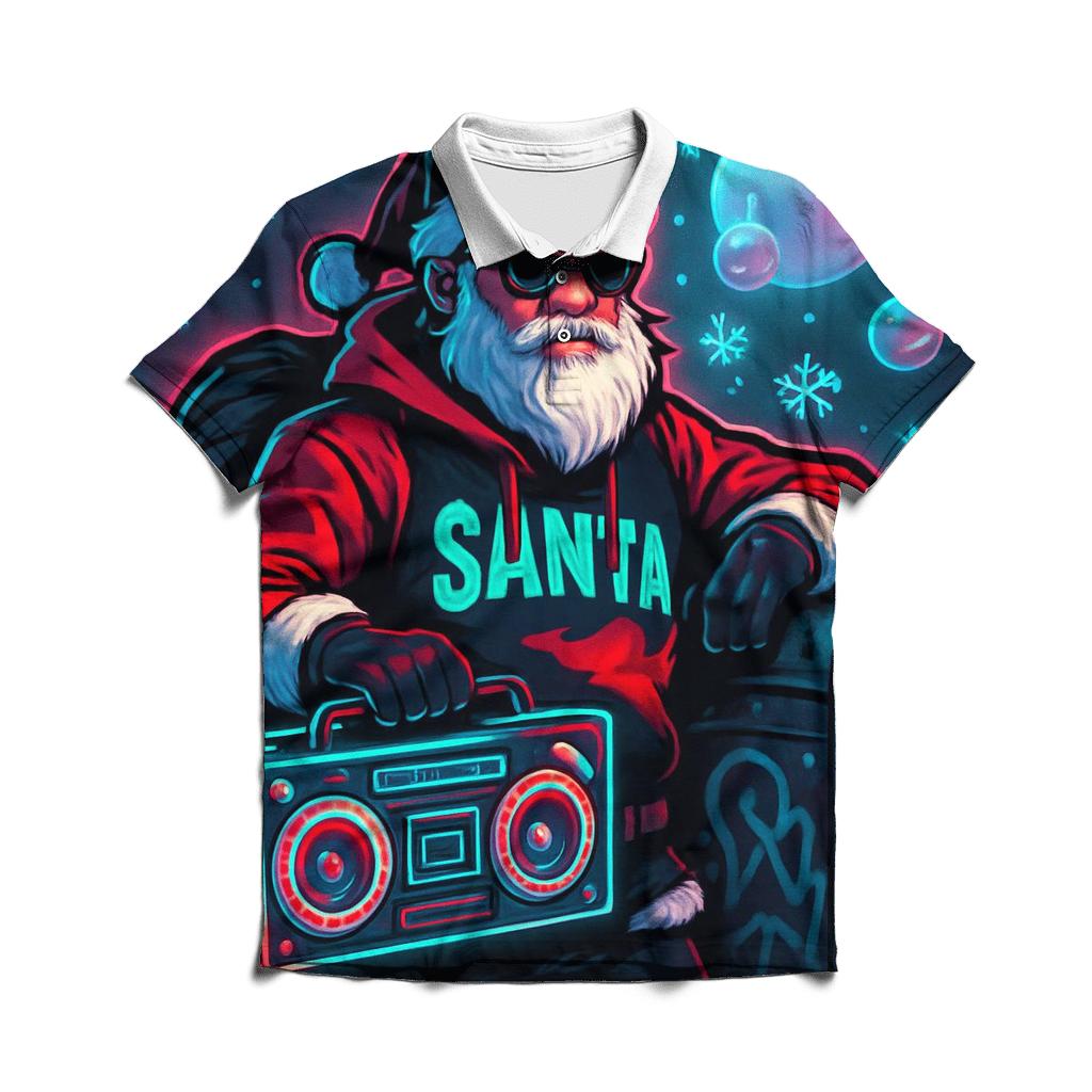 Streetwise Neon Santa custom polo shirts