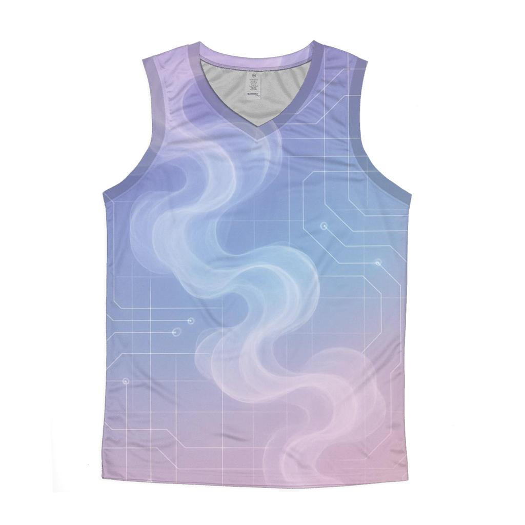 Pastel Smoke Circuit cotton sleeveless tops