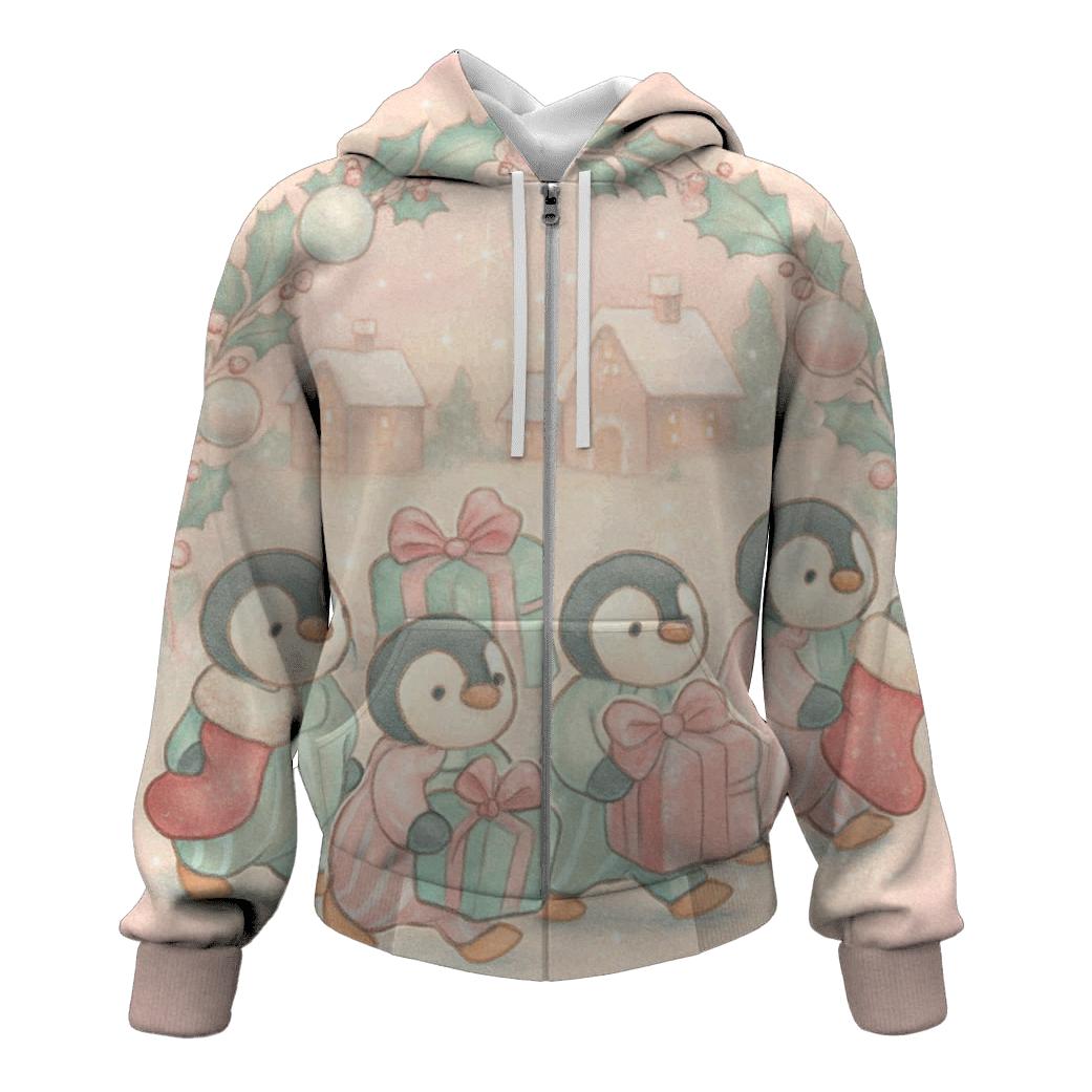 Penguin Pajama Pillow Parade printed hoodies