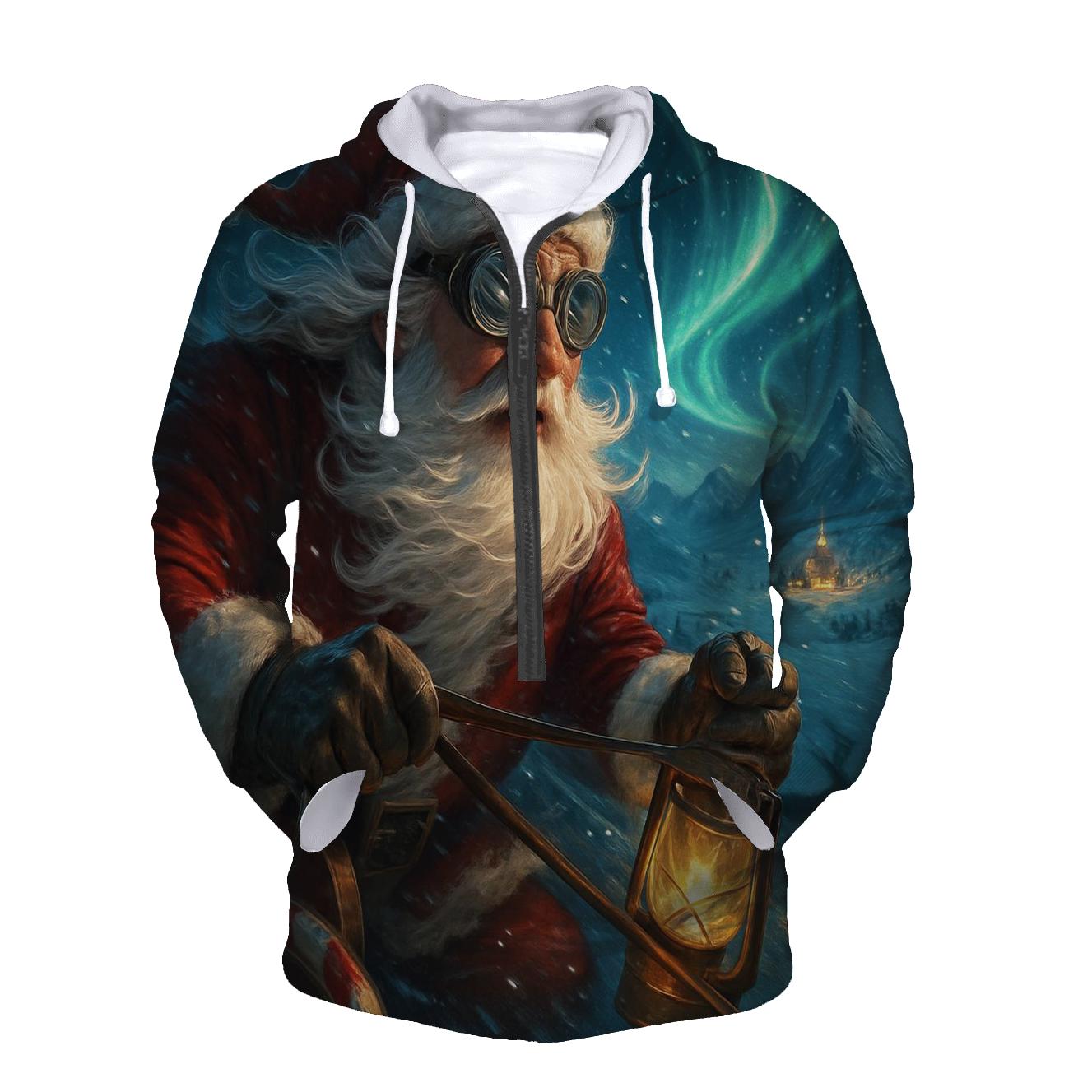 Aurora Sleighburst Santa designer hoodies