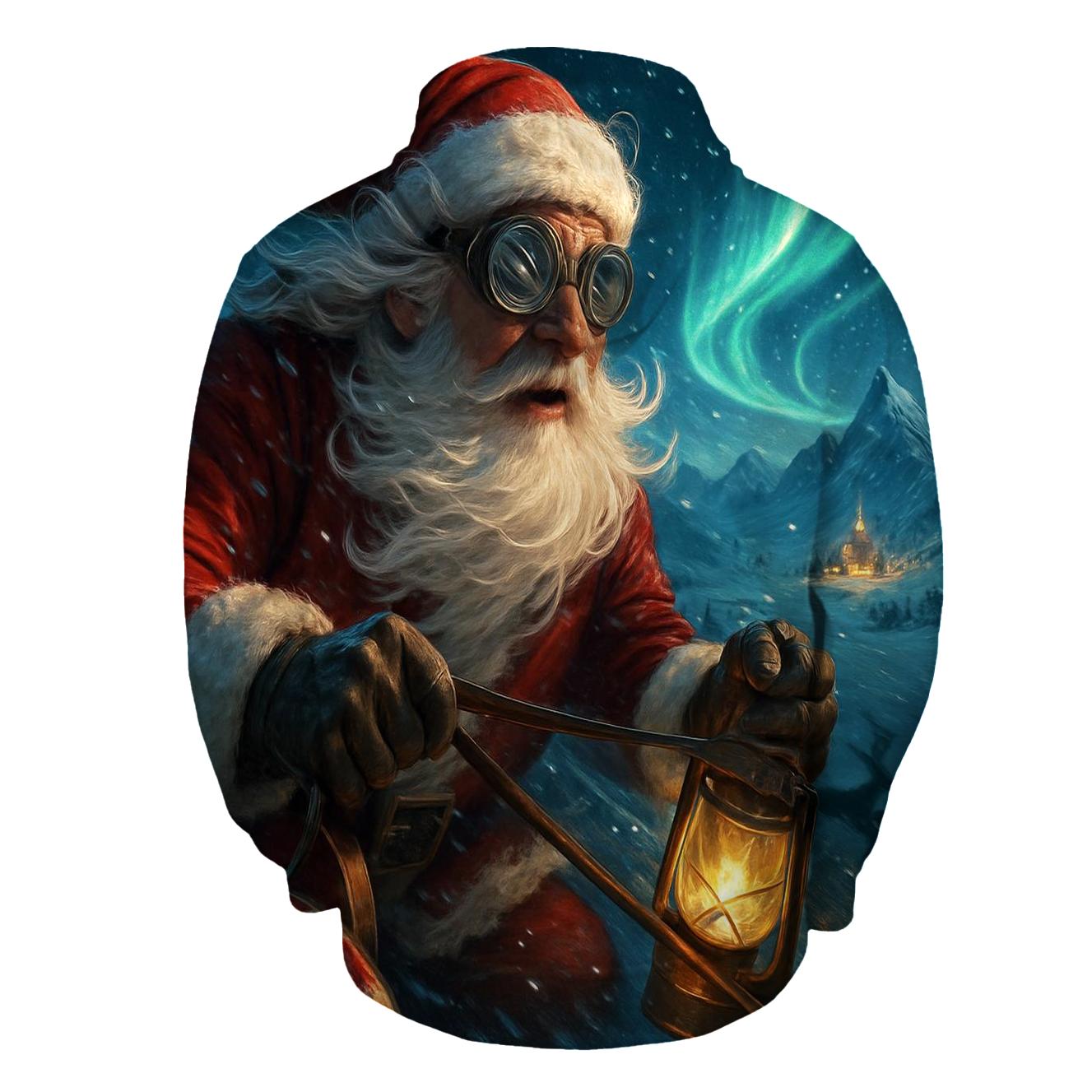 Aurora Sleighburst Santa designer hoodies