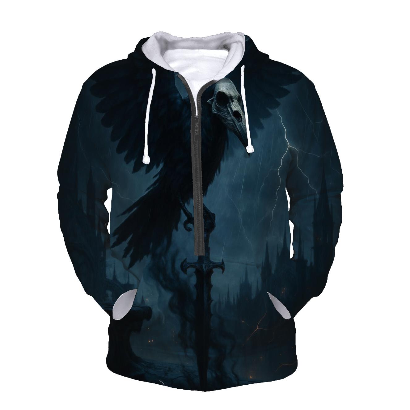 Vengeful Raven And The Blade Of Night designer hoodies