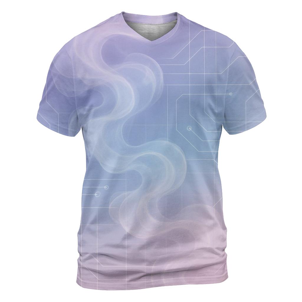Pastel Smoke Circuit statement graphic shirts