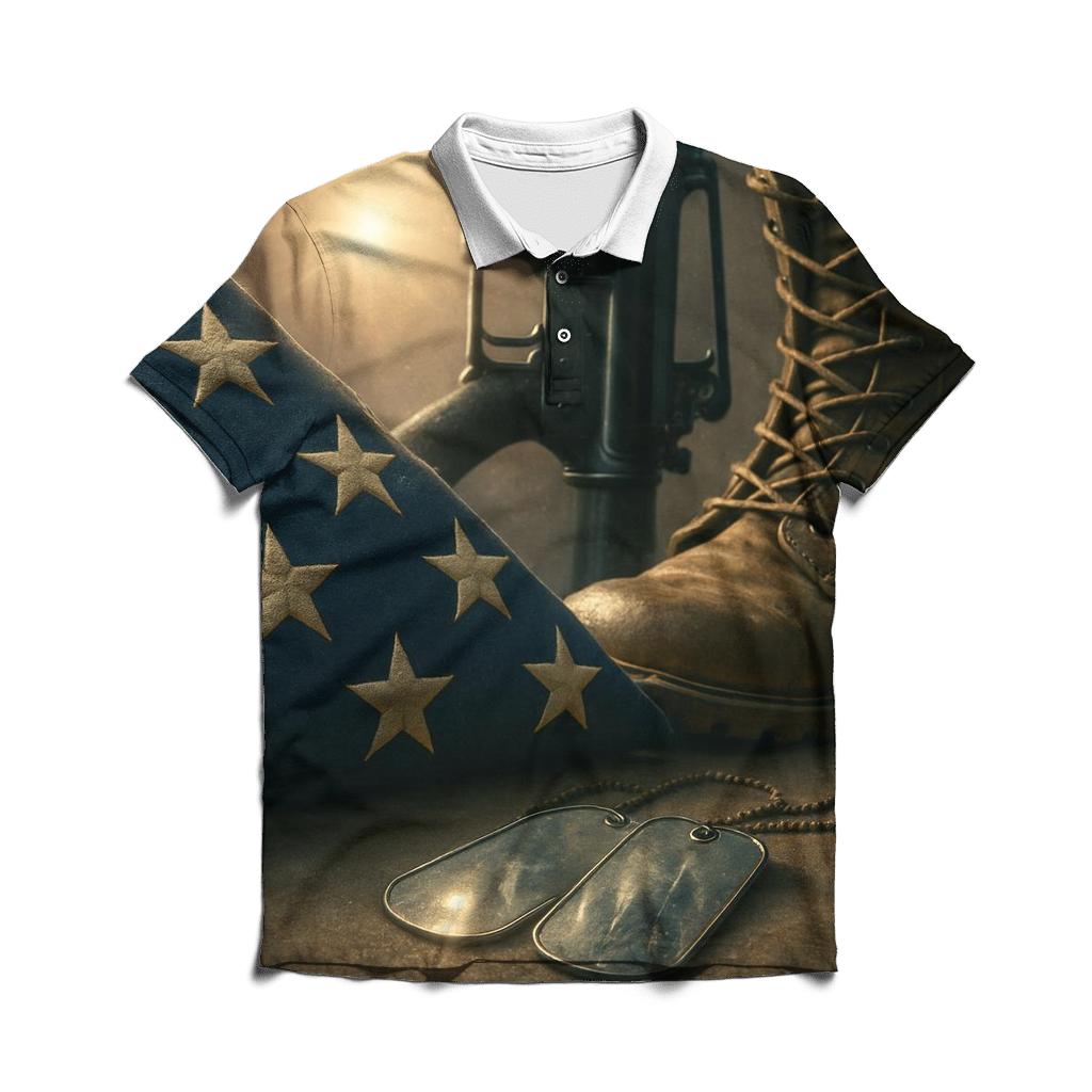 Folded Valor Still Life premium cotton polo shirts