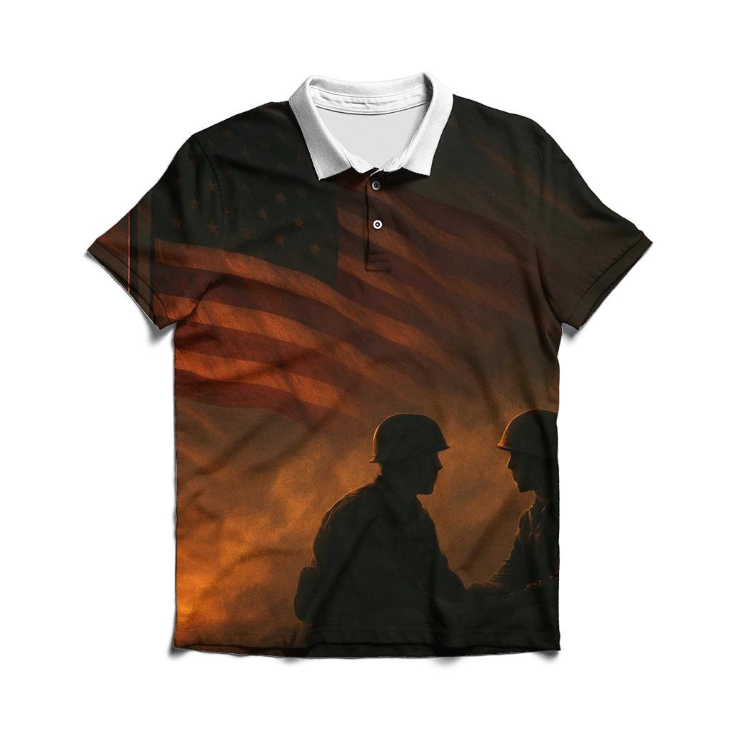 Last Watch At Sundown custom polo shirts