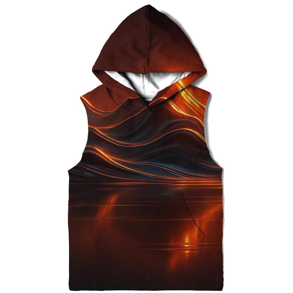 Gilded Horizon Mountains embroidered hoodies