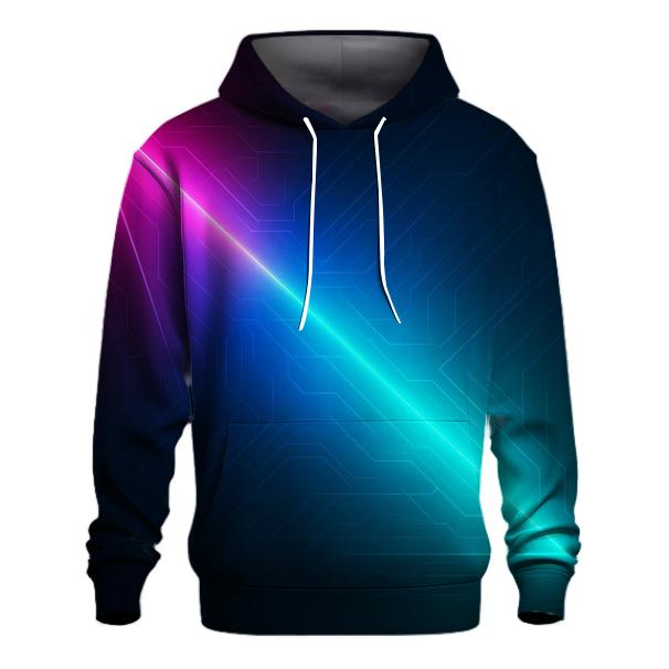 Neon Circuit Sweep embroidered hoodies