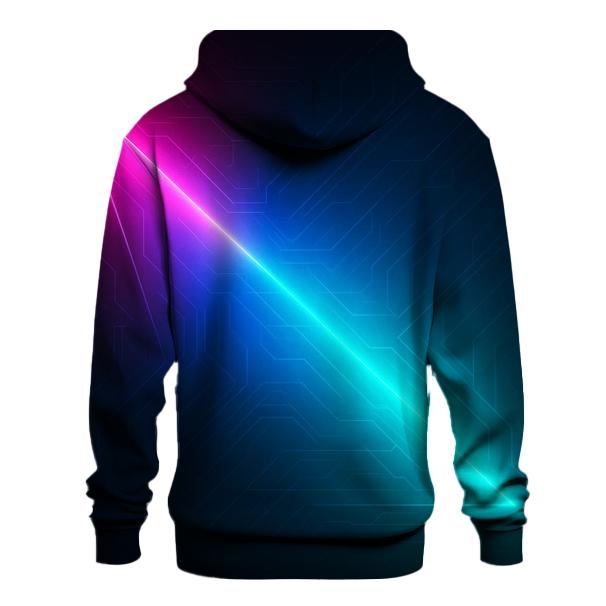 Neon Circuit Sweep embroidered hoodies
