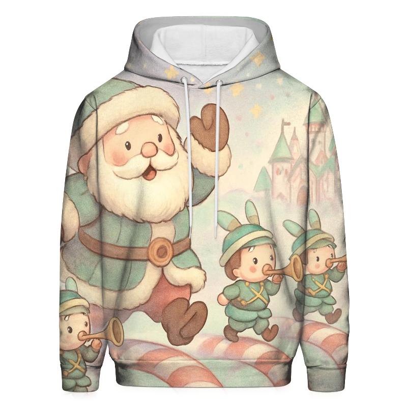 Toy Soldier Parade Santa printed hoodies