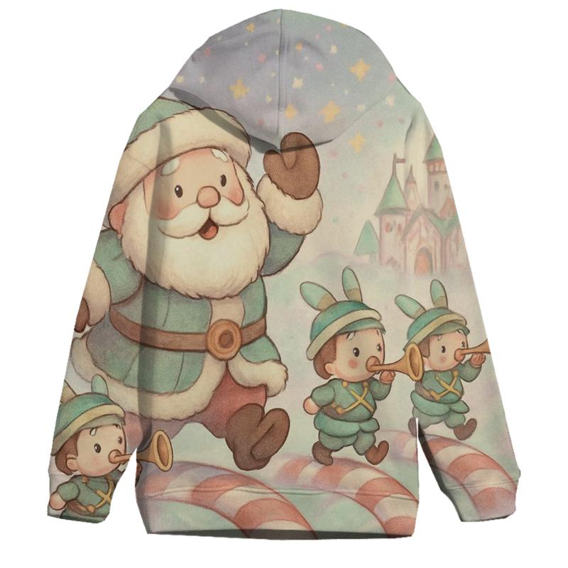 Toy Soldier Parade Santa printed hoodies