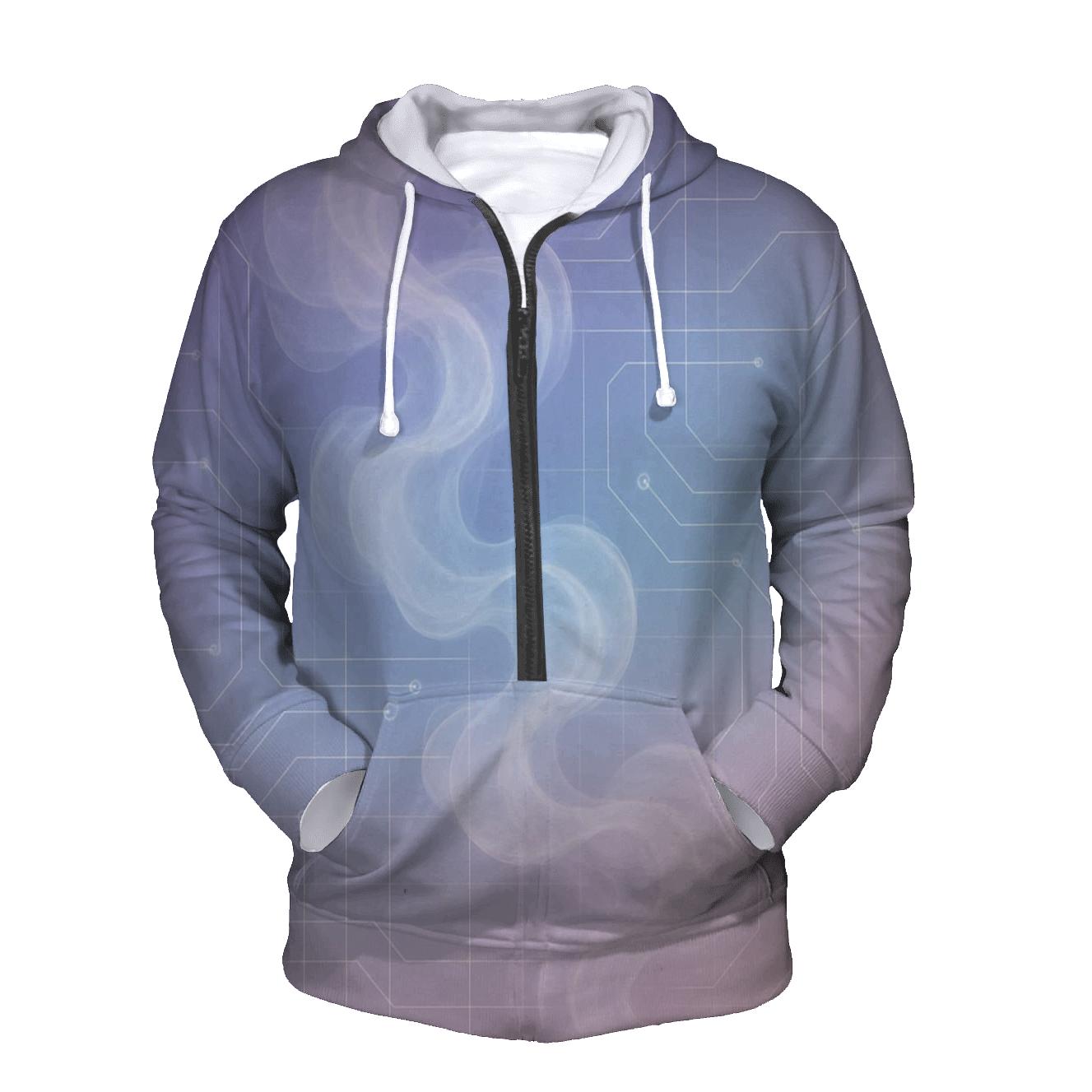 Pastel Smoke Circuit zip-up hoodies