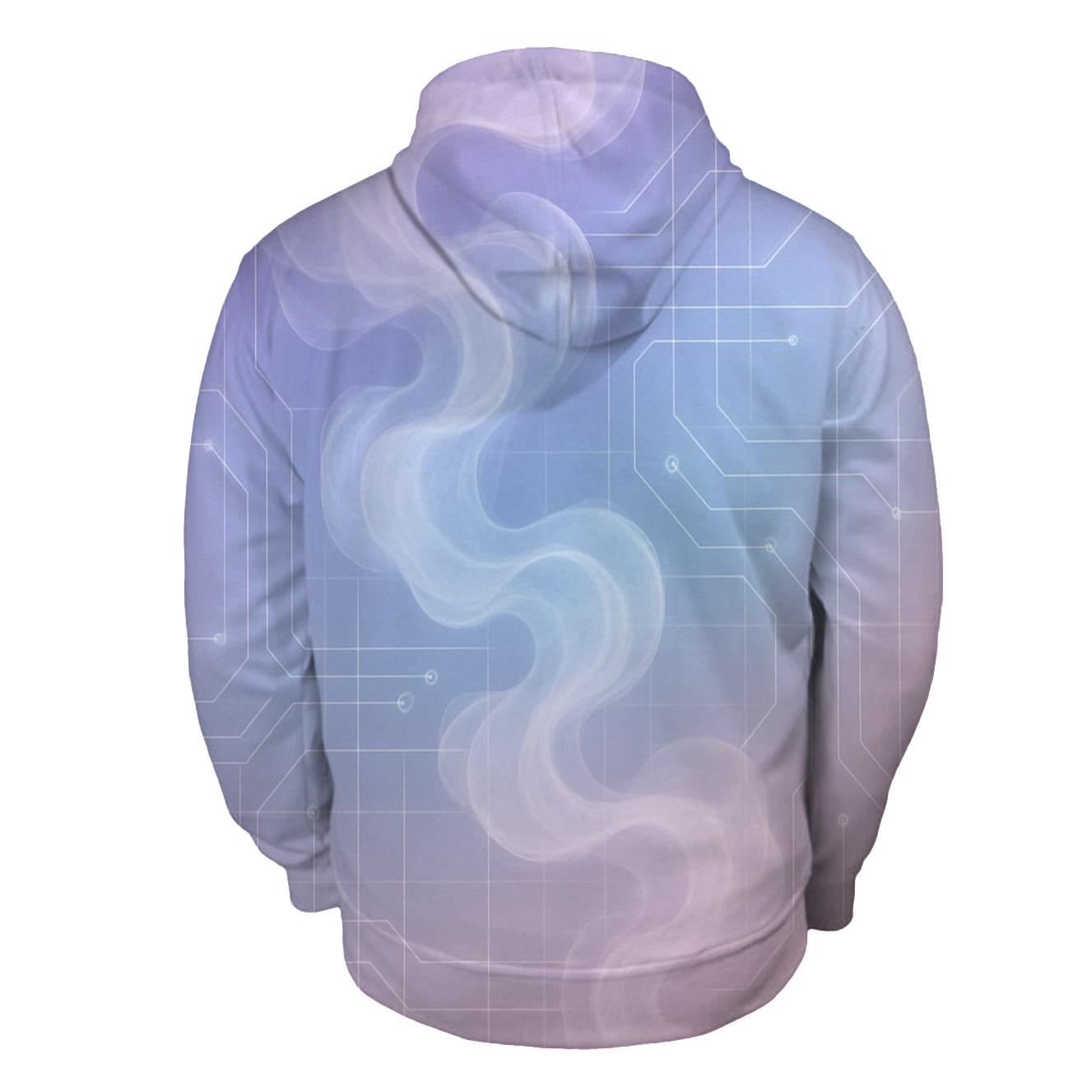 Pastel Smoke Circuit zip-up hoodies