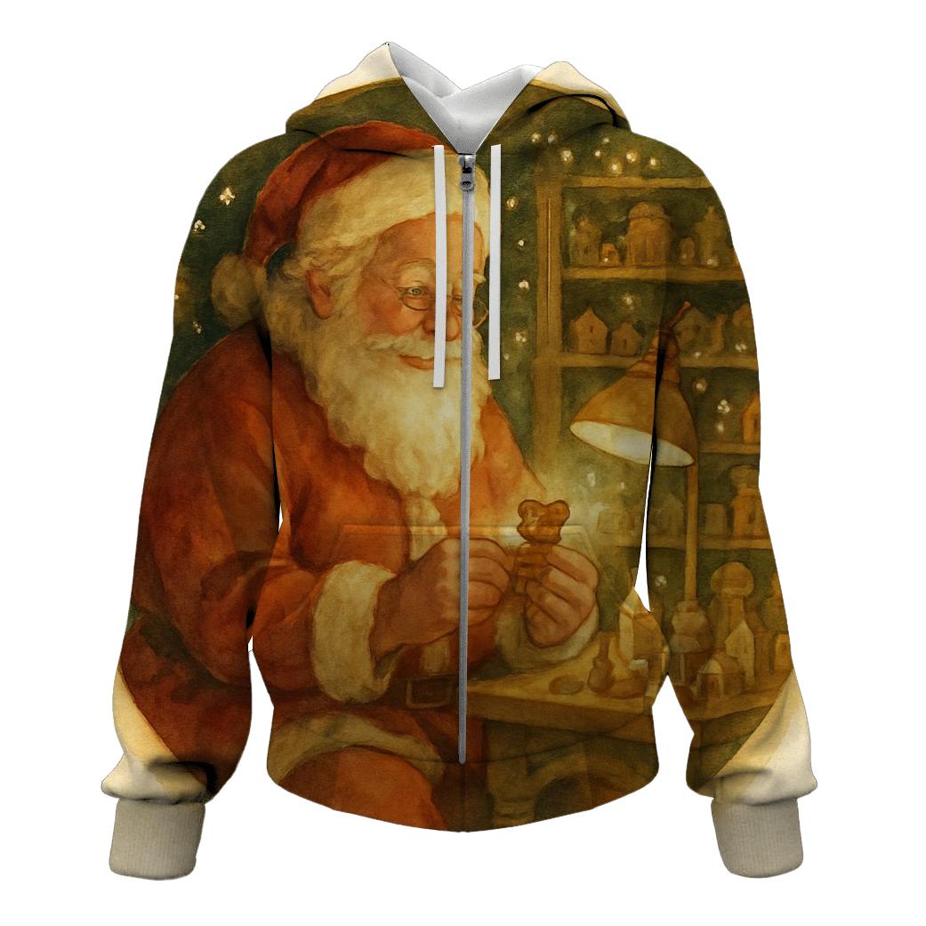 Cozy Hearthwood Santa pullover hoodies