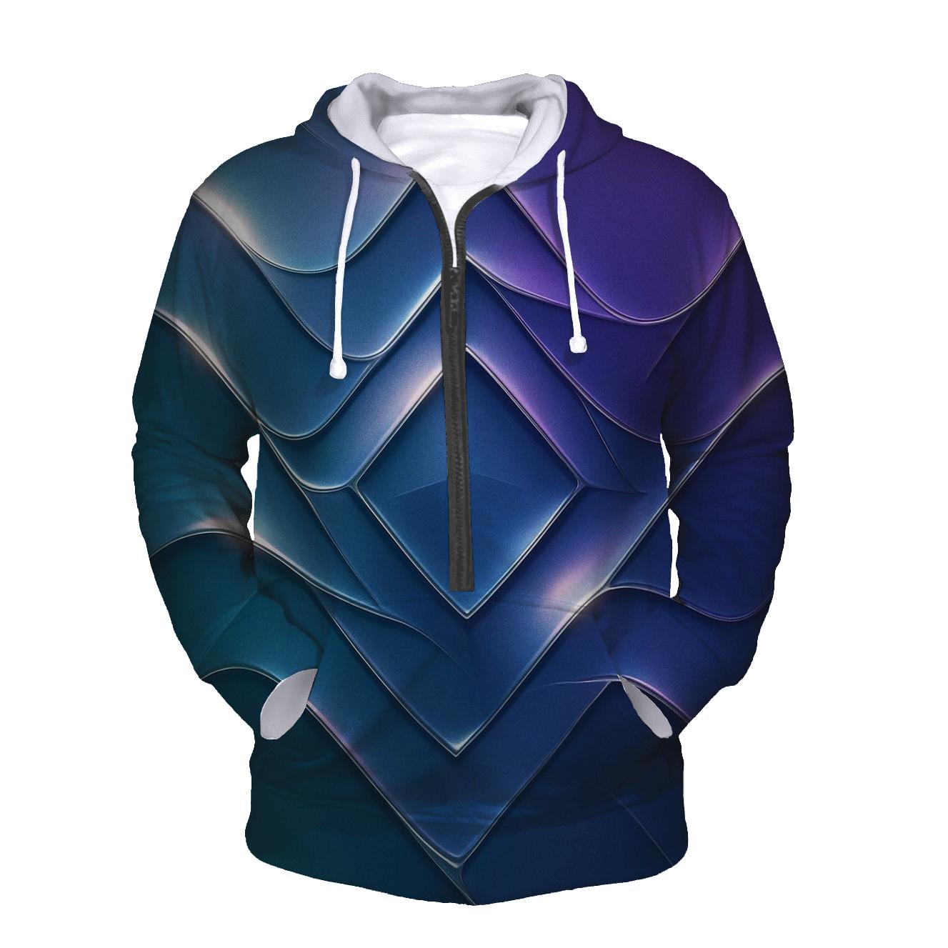 Chromed Tide Geometry premium hoodies