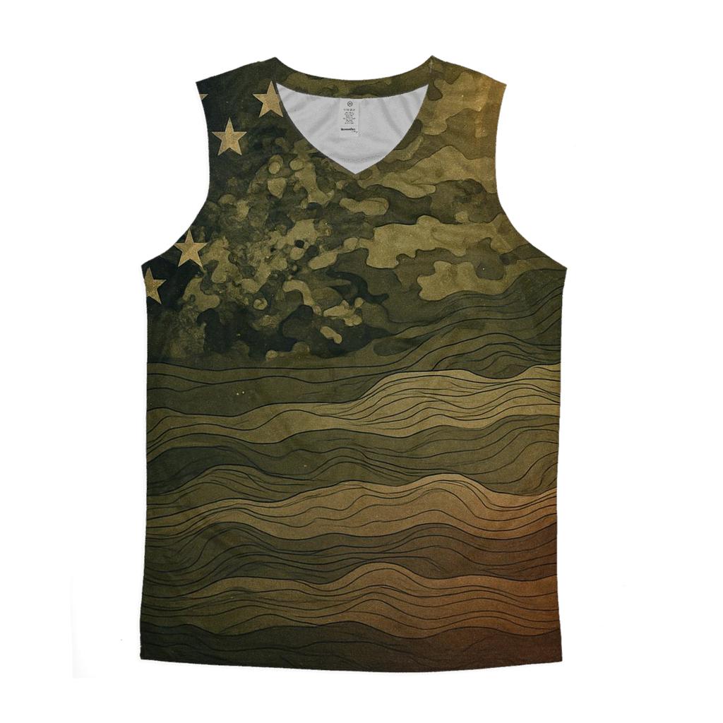 Camo Starfield Merge sports performance tank tops