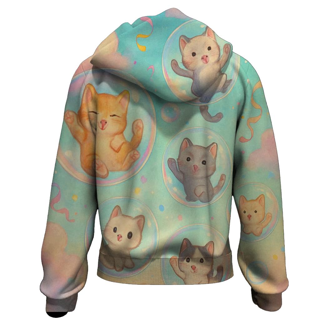 Bubblegum Orb Kittens zip-up hoodies