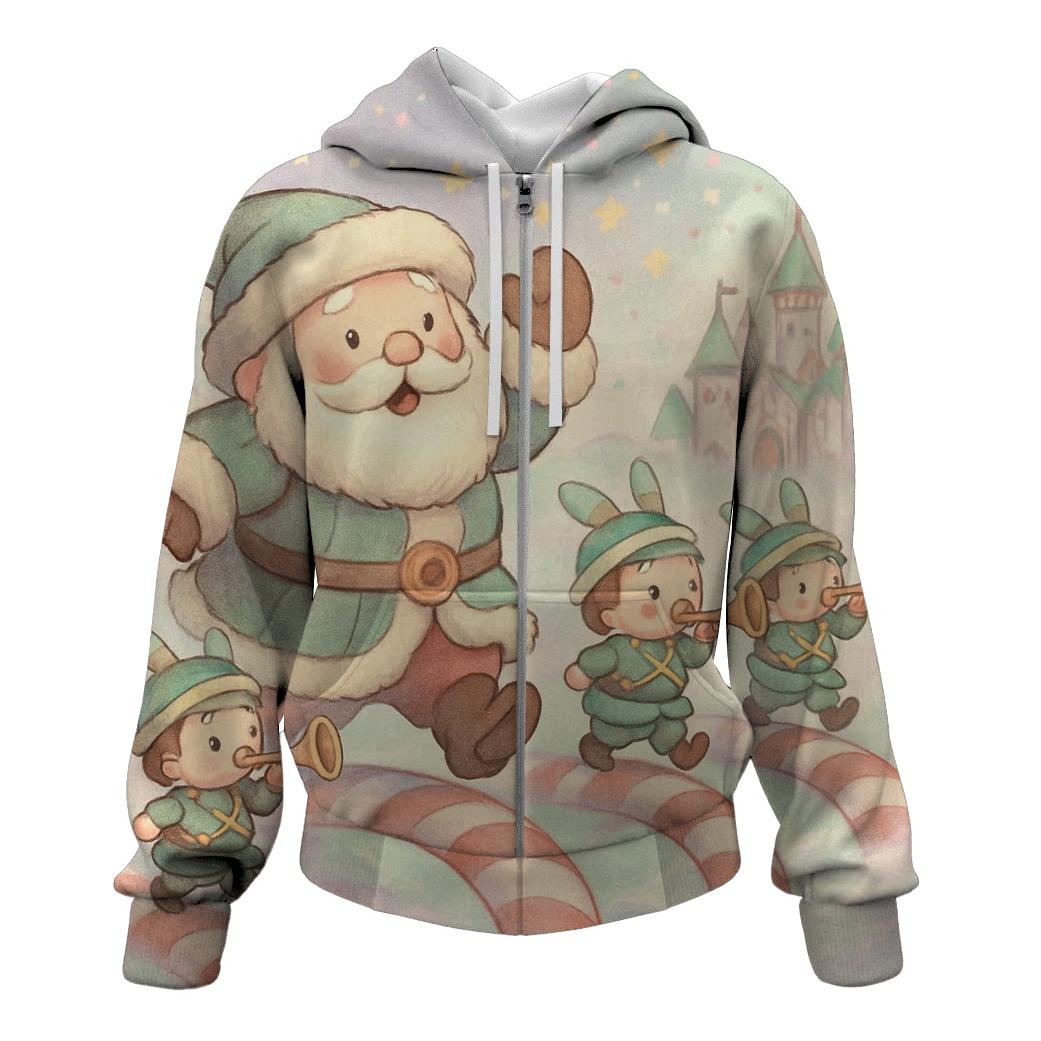 Toy Soldier Parade Santa designer hoodies