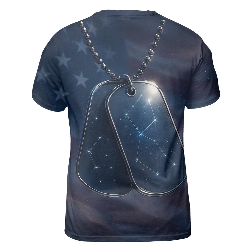 Dog Tags Of The Milky Way statement graphic shirts