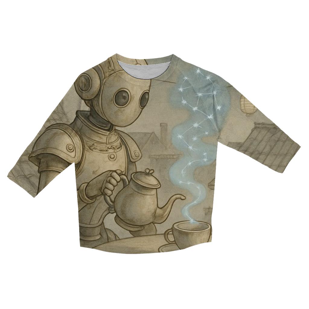 Moonlit Tea Automaton custom 3/4 sleeve shirts